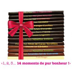 14 tablettes de chocolat bio Bonneterre, du pur bonheur en tablette ! - 14 x 100gr