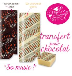 So music  - Feuille de transfert pour chocolat
